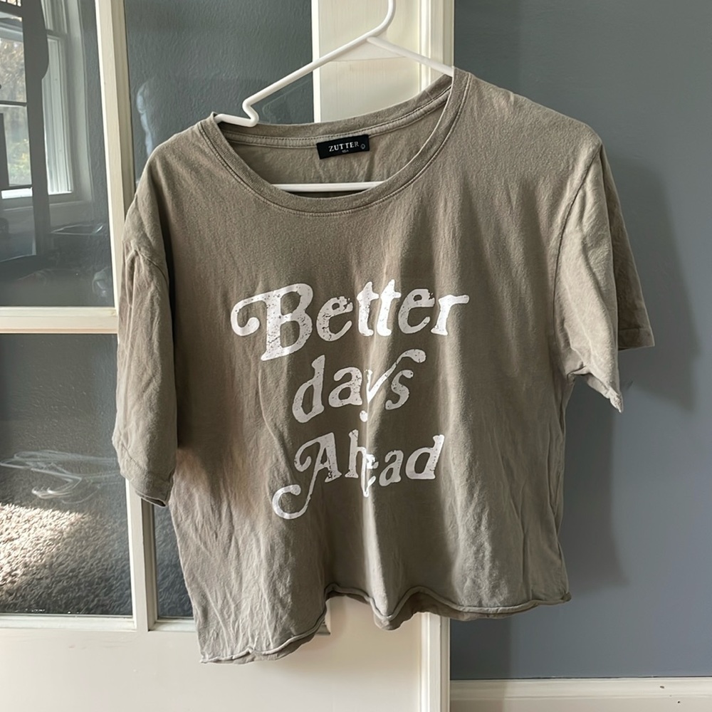 “Better days Ahead” crop top - large - beige color